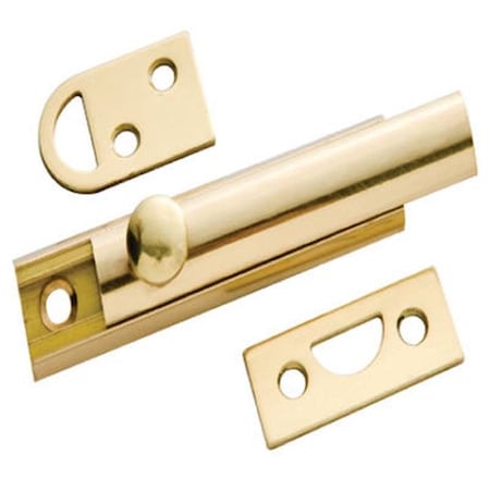 Gan Eden 1849 3 in. Brass Surface Bolt GA602843